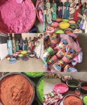 राष्ट्रीय ग्रामीण आजीविका मिशन से महिलाओं को मिली नई पहचान: हर्बल गुलाल निर्माण से आत्मनिर्भर बनीं झाटीबिन की दीदियां…..